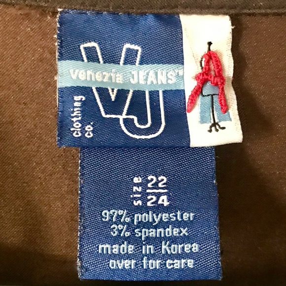 Vintage VENEZIA JEANS Faux Suede Lightweight Brown Jacket - Picture 8 of 8